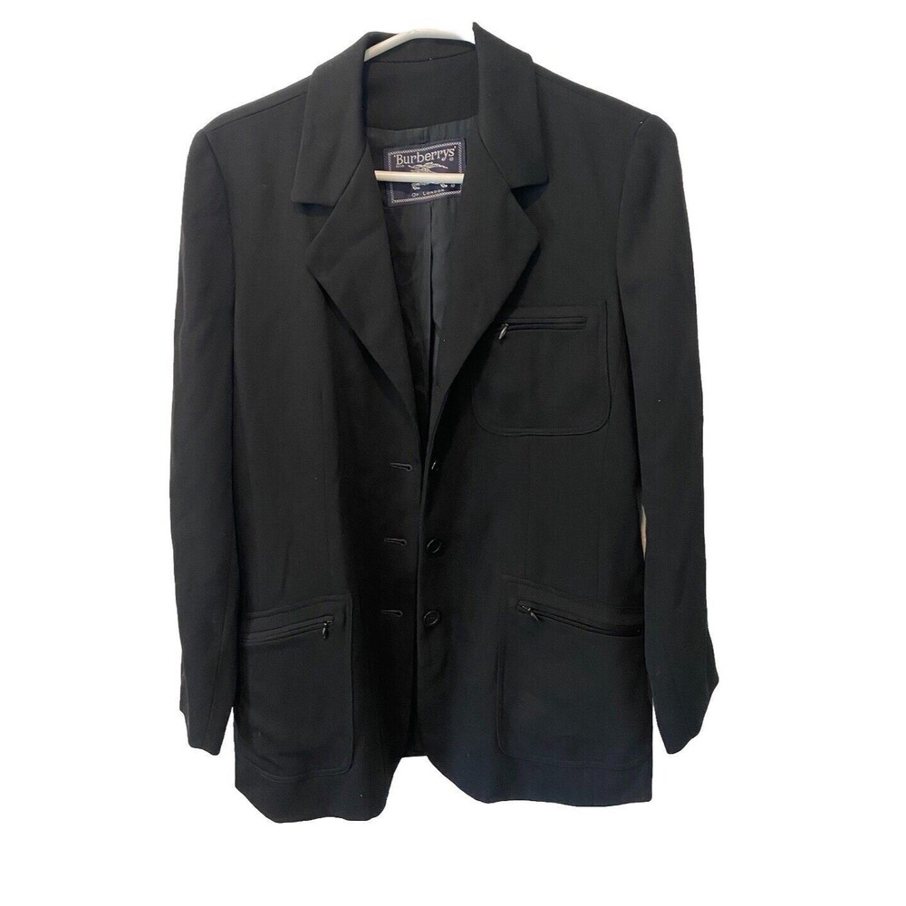 Vintage‎ Burberrys' of London Prorsum Black Blazer Size 10